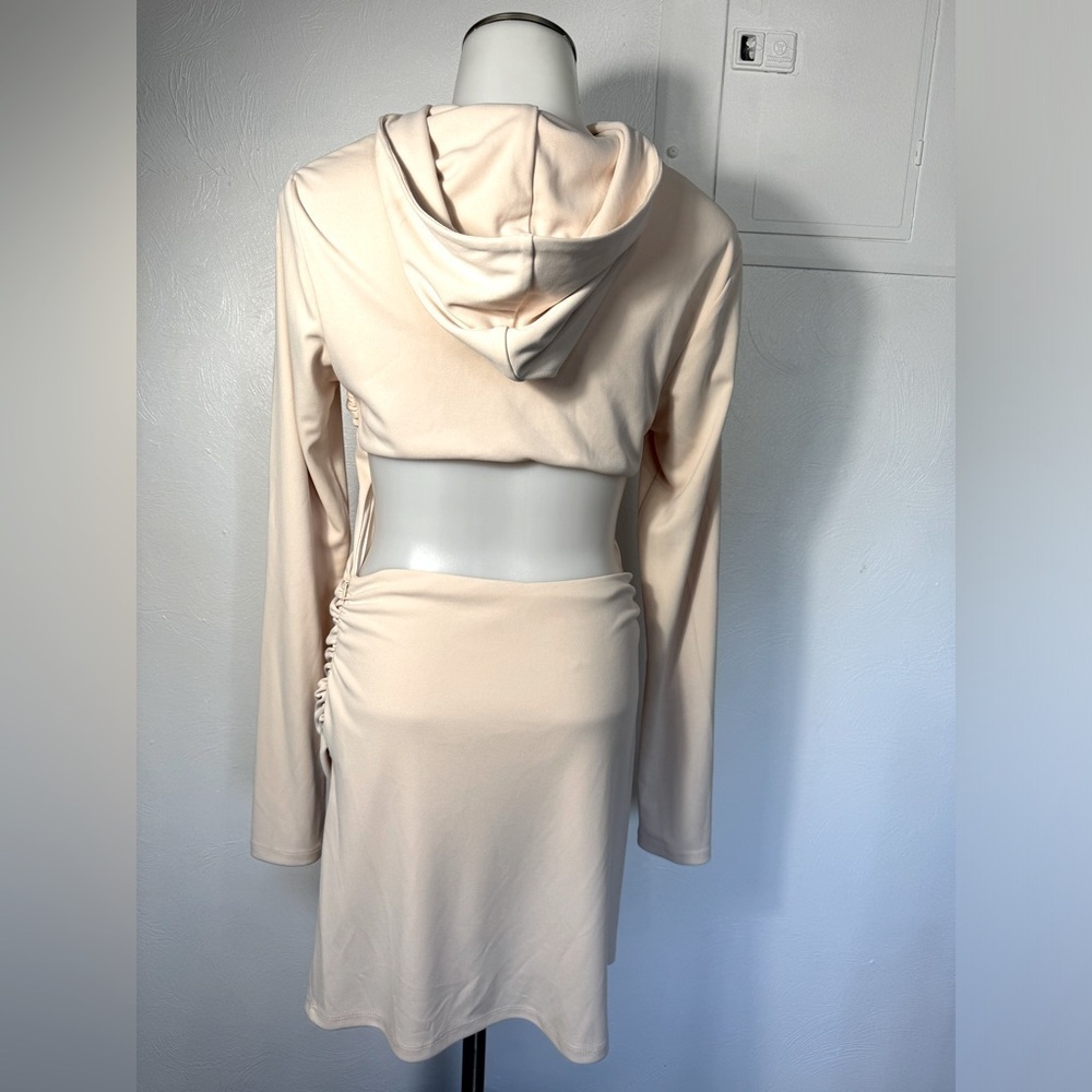 Zara NWT hooded dress open back long sleeve size small - Picture 11 of 12